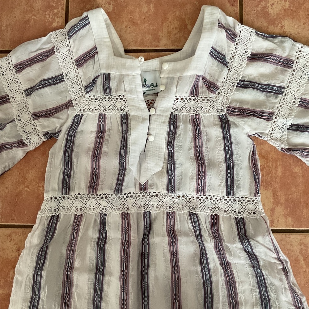 Staci Woo/ Sand and Sea Club, cotton dress with lace, size XS - Picture 4 of 9